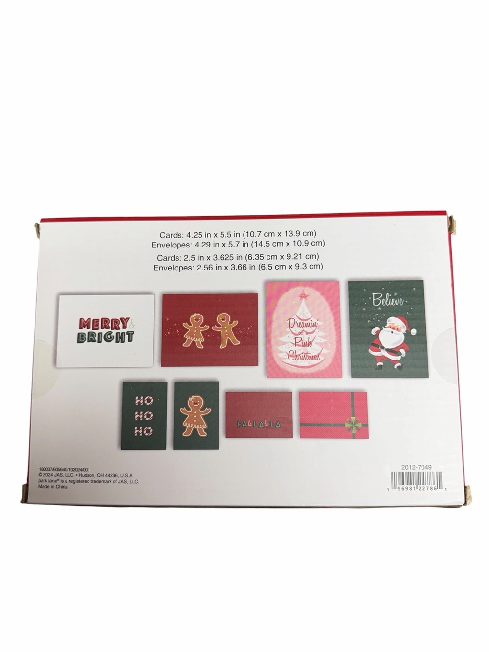 Park Lane Holiday Papercrafting Card & Envelope Box Set 64 Cards & Envelopes - Picture 2 of 2